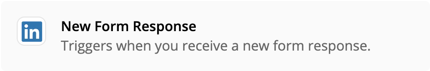 LinkedIn Form Response Zapier